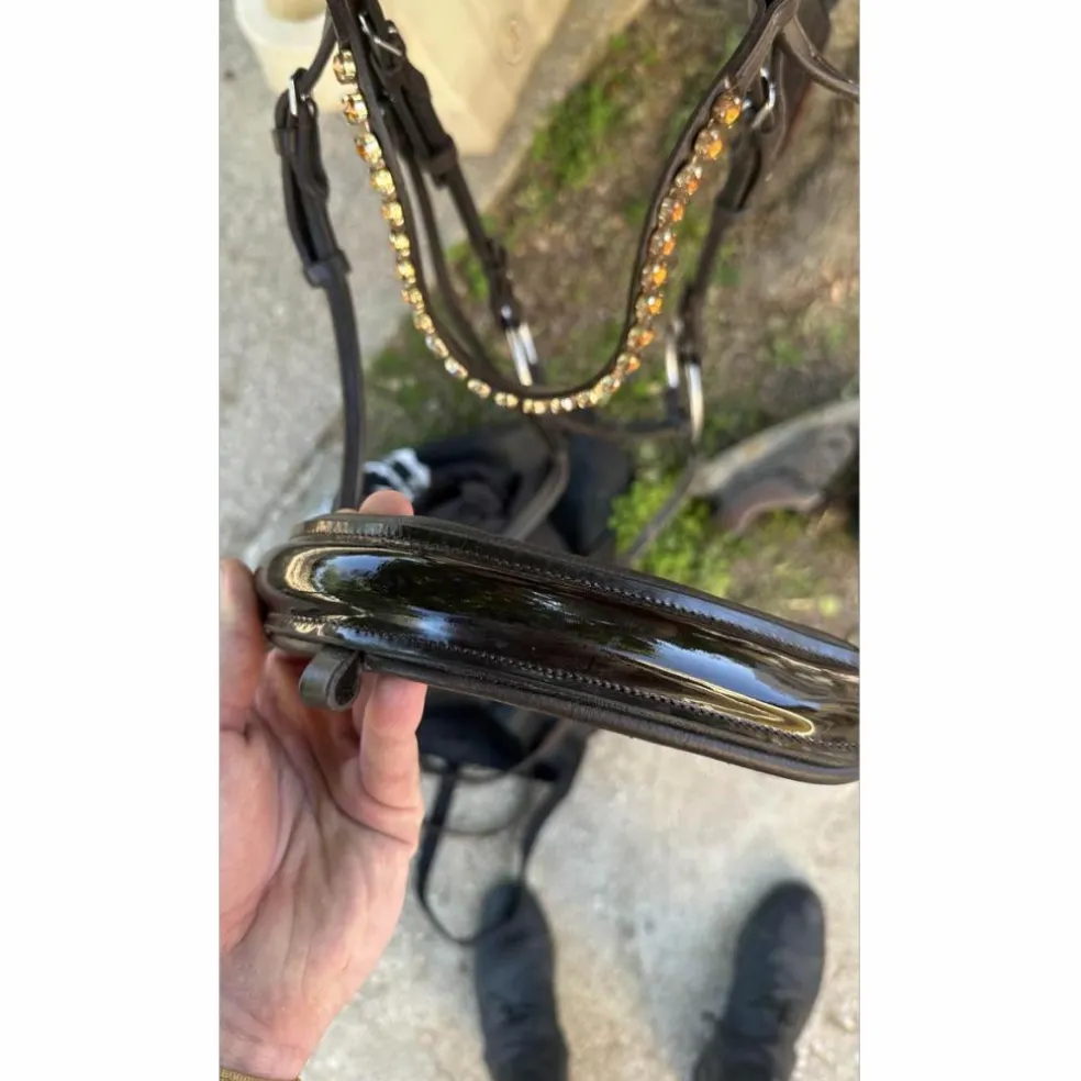 BRIDON ANATOMIQUE CLERMONT HORZE (TAILLE: CHEVAL - COULEUR: MARRON FONCÉ)