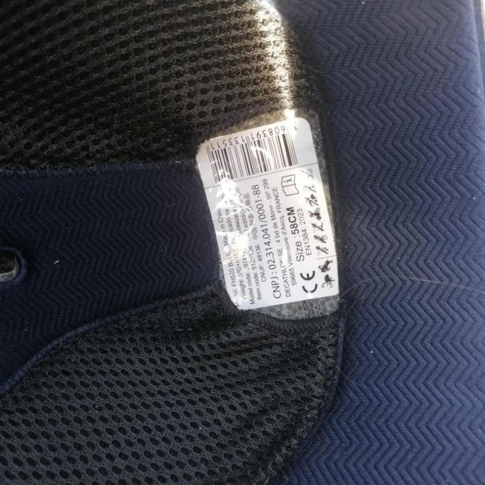Casque d’équitation Décathlon adulte – 520 Bleu Cosmos – Taille 58