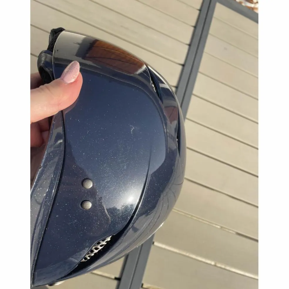 casque gpa easy first lady bleu marine à paillettes