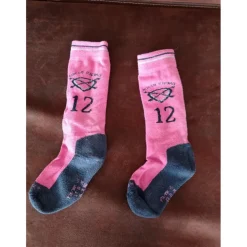Chaussettes rose et noir