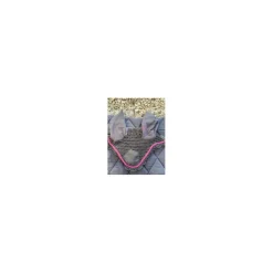 ensemble gris et rose (tapis + bonnet + guètres)