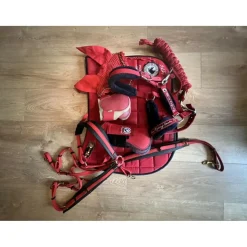 Ensemble tapis + bonnet rouge comme neuf !