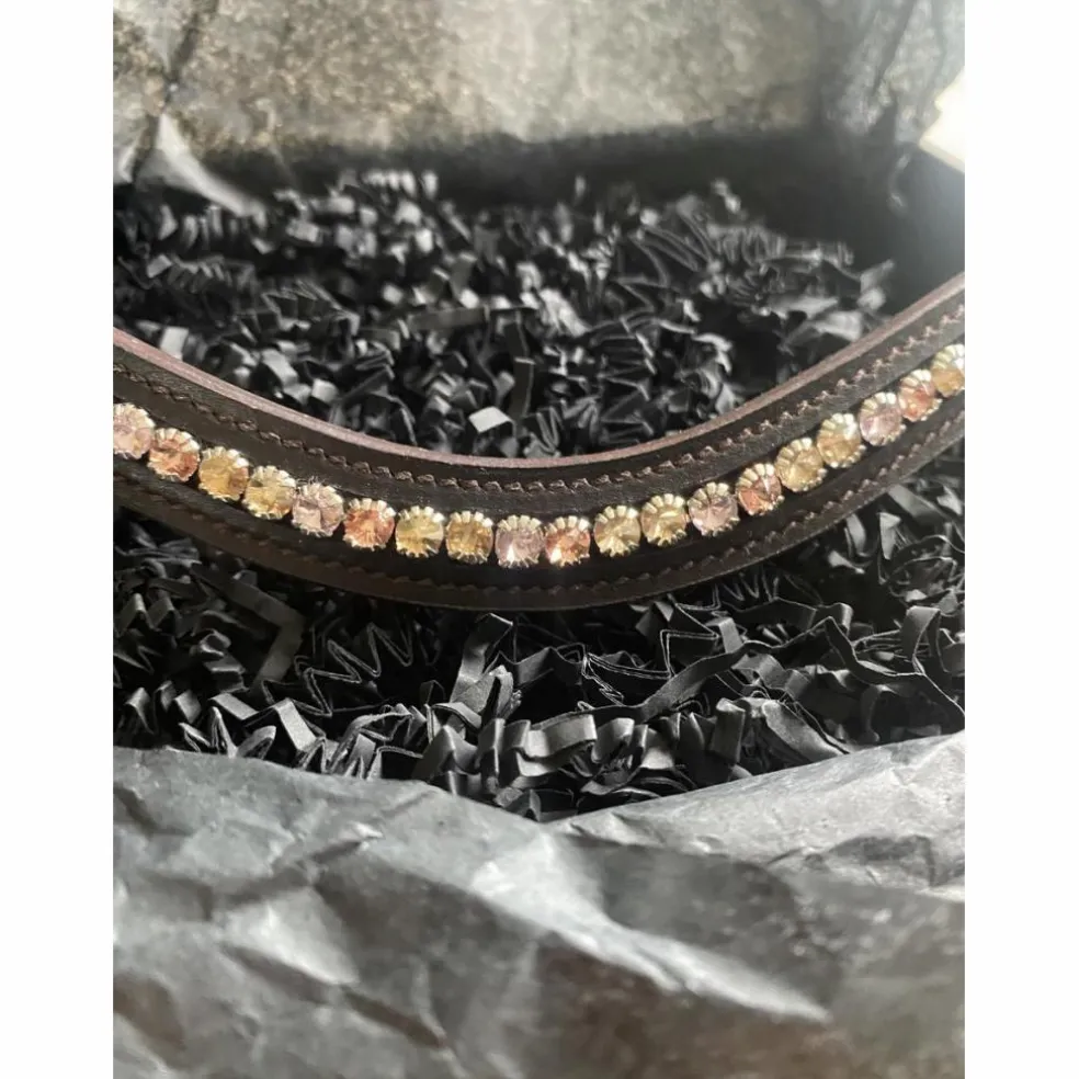 Frontal cristaux Swarovski rose doré