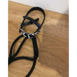 Gogue en cuir noir