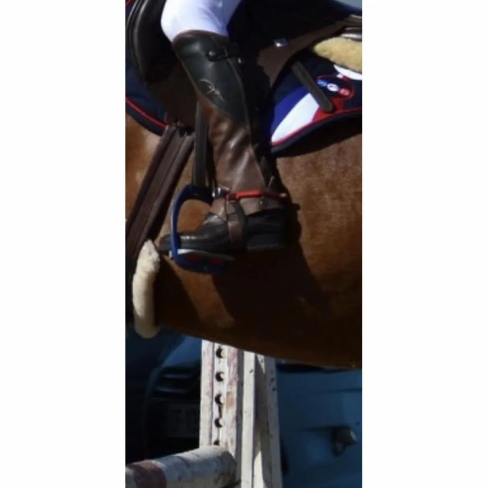 Éperons aluminium Jin Stirrup, 2cm rouge