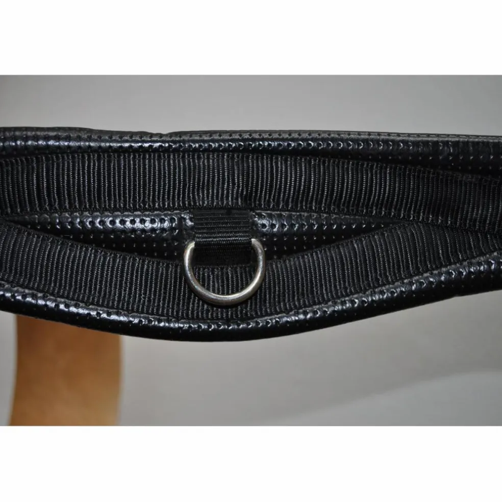 Sangle anatomique synthétique noire 125cm Fouganza