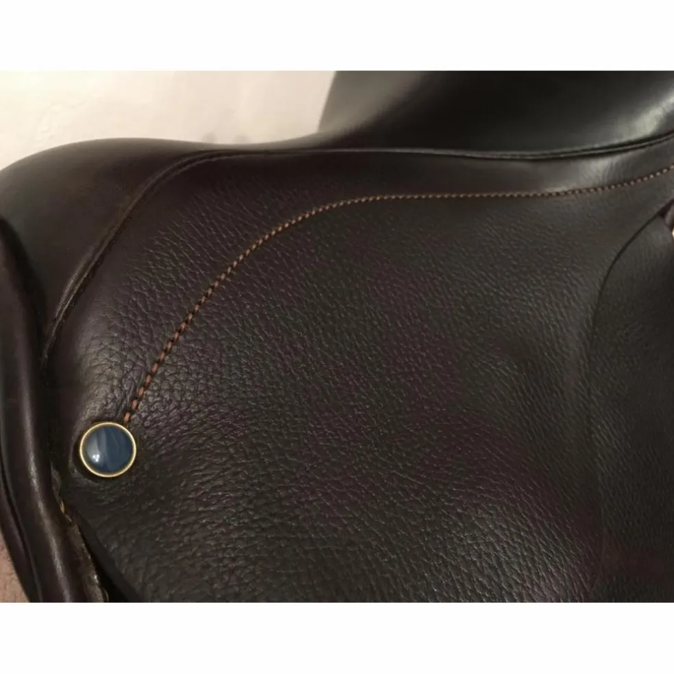 Selle cheval Obstacle CSO Stubben modèle Edelweiss 17,5 Marron foncé