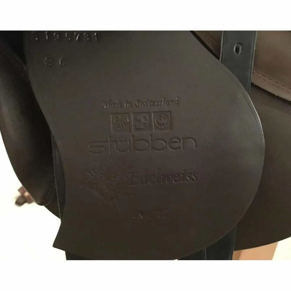 Selle cheval Obstacle CSO Stubben modèle Edelweiss 17,5 Marron foncé