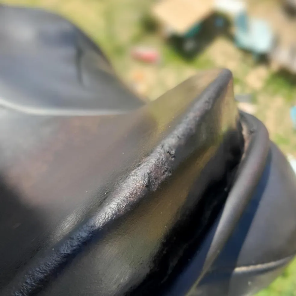 Selle de dressage et bride en cuir noir