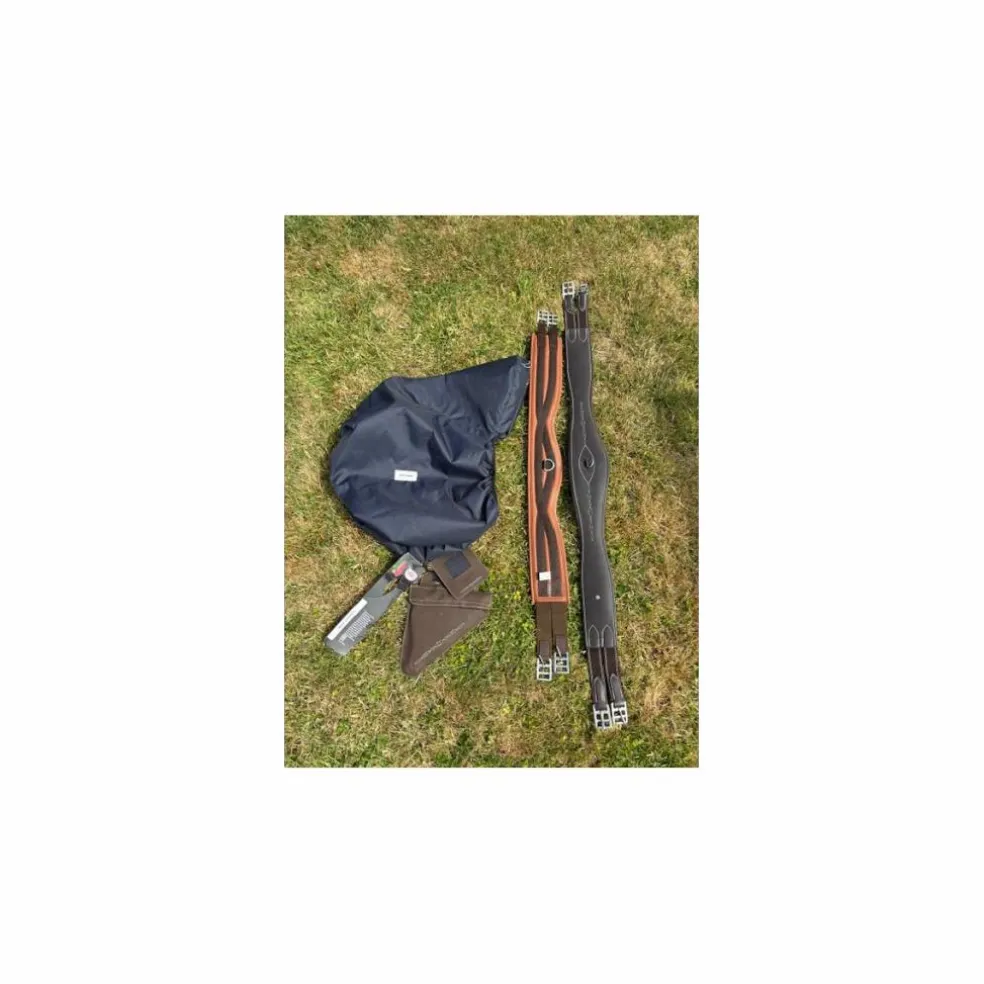 Selle équitation cuir 17,5" FOUGANZA - 500 marron