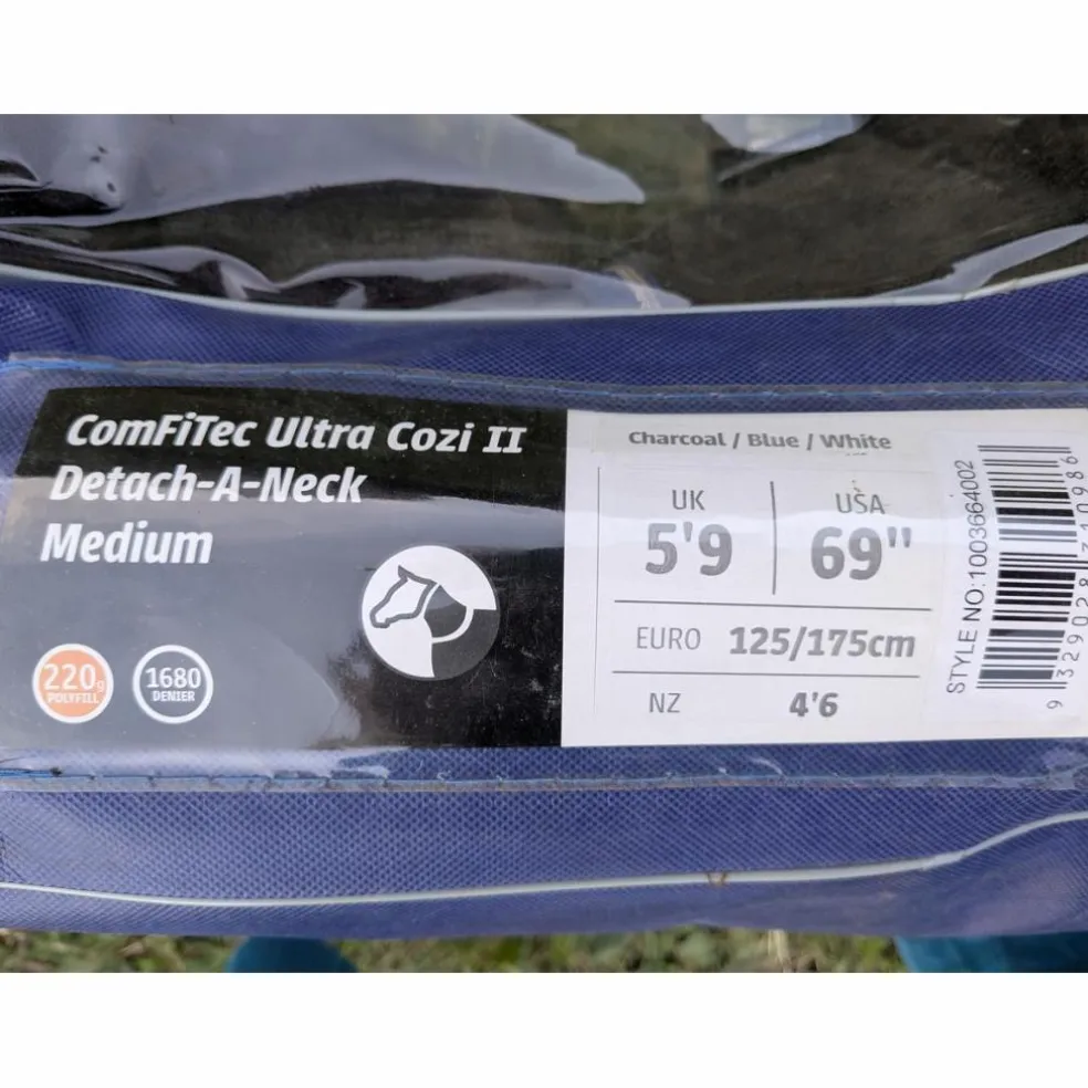 Weatherbeeta couverture imperméable+couvre cou 220g 1680D taille 5'9 125cm